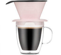 Cafetière manuelle kit dripper plastique Strawberry 35cl + mug double paroi - BODUM