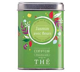 Thé vert Jasmin avec fleurs - Boîte 100g - COMPTOIR FRANÇAIS DU THÉ