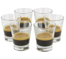 6 Caffeino espresso glasses 85ml - Bormioli Rocco