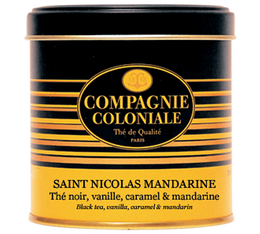 Thé noir vrac en boîte - St Nicolas mandarine - 100g - COMPAGNIE & CO