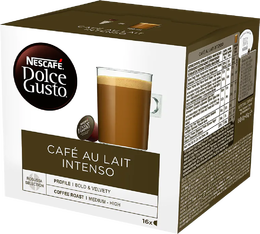 16 capsules Dolce Gusto café au lait intenso  - NESCAFE DOLCE GUSTO