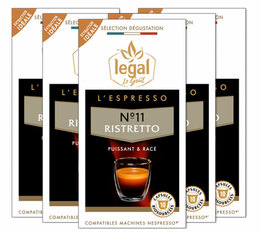 50 capsules végétales Espresso Ristretto - Nespresso® compatible - CAFES LEGAL