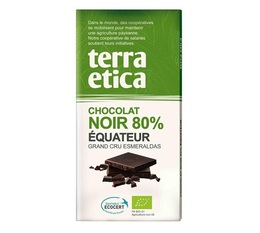 100g tablettes chocolat Noir 80% Equateur - TERRA ETICA