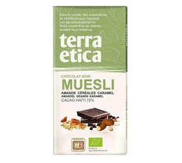 Tablette chocolat Noir 72% Muesli 100g - Terra Etica
