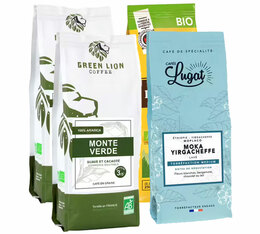 Pack découverte - Bio torréfié en Europe - 1 kg de cafés en grains 