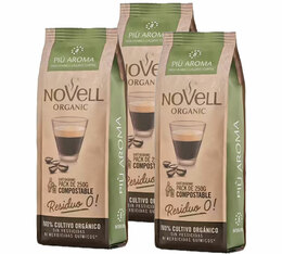 3x250g café en grain bio Più Aroma - Novell