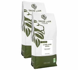 2 x 1 kg - Café en grain bio Le Mélange Sirga 100% Arabica - Green Lion Coffee