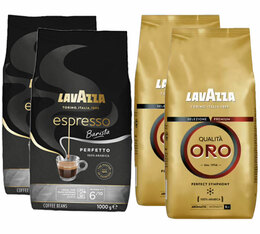 Lavazza Coffee Beans Qualità Oro + Espresso Italiano Pack - 4kg