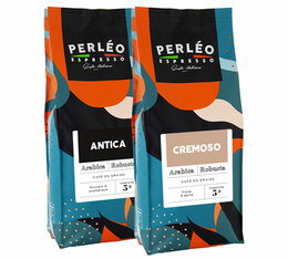 2x1kg café en grain spécial boissons gourmandes PERLEO ESPRESSO