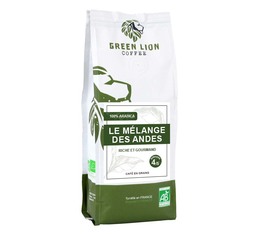 Café en grains bio : Le Mélange des Andes- 24x250g - Green Lion Coffee 