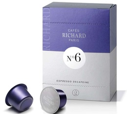 Cafés Richard N°6 coffee capsules x24 - Decaffeinated