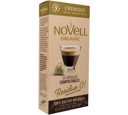 Novell Organic Coffee Pods Cremoso Compostable Capsules x 10