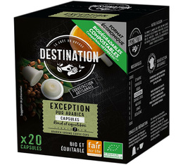 20 Capsules Exception Pur Arabica bio compatibles Nespresso®  - DESTINATION