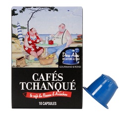 Cafés Tchanqué Arès Decaffeinated coffee capsules for Nespresso® x10