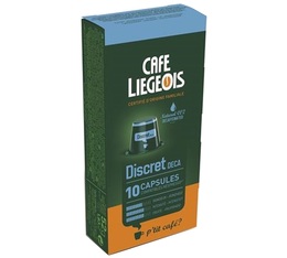 Café Liégeois 'Discret' Decaffeinated coffee Nespresso® compatible capsules x 10