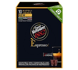 Caffé Vergnano Espresso Napoli compostable Nespresso® Compatible Pods x10