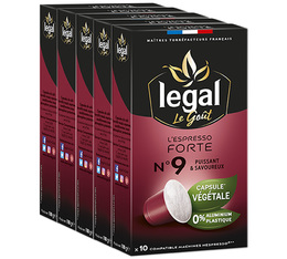 50 capsules végétales Espresso Forte -  Nespresso® compatible - CAFES LEGAL