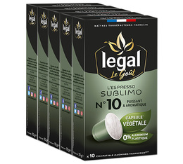 50 capsules végétales Espresso Sublimo - Nespresso®compatible - CAFES LEGAL