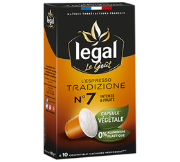 10 capsules végétales Tradizione - Nespresso® compatible - LEGAL