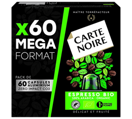 60 Capsules compatibles Nespresso® - Espresso BIO - CARTE NOIRE