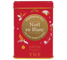'Noël en Blanc' loose leaf flavoured white tea - 40g tin - Comptoir Français du Thé