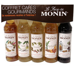 Monin - 5 Mini Syrup Bottles - Gourmet coffee set