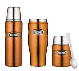 Pack isotherme (Bouteille - Mug - Lunch Box) Stainless King Inox cuivre 47 cl - THERMOS