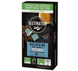 10 Capsules compatibles Nespresso® BIO Douceur Décaféinée - DESTINATION