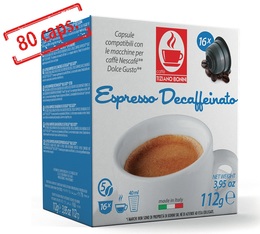 Caffè Bonini Dolce Gusto pods Espresso Decaffeinato x 80 coffee pods