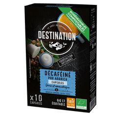  Destination Organic Coffee Decaffeinated Nespresso® Compatible Pods x10