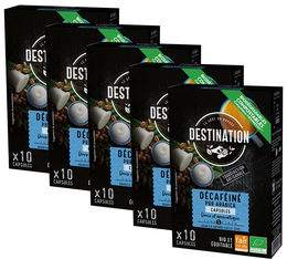 Pack 50 capsules Douceur Décaféinées bio - Nespresso compatible - DESTINATION