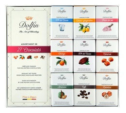 Dolfin Gift Set with 27 Chocolate Squares with 9 Flavours
