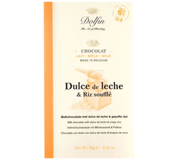 Dolfin Milk Chocolate Bar Dulce de Leche & Puffed Rice - 70g