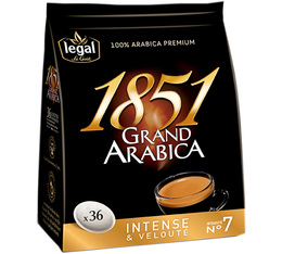 36 dosettes souples Grand Arabica Intense - LEGAL