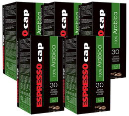 Lot de 5x30 Capsules  100% Arabica - Espresso Cap