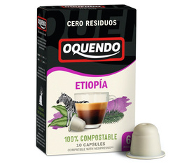 Oquendo Ethiopia Pure Origin biodegradable Nespresso® Compatible Pods x10