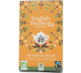 Thé Noir de Ceylan - Boîte éco-conçue 20 sachets plats emballés individuellement - Thé Noir de Ceylan Bio - English Tea