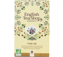 Infusion Pure Me - Boîte éco-conçue 20 sachets plats emballés - English Tea Shop - Gamme Bien Etre -
