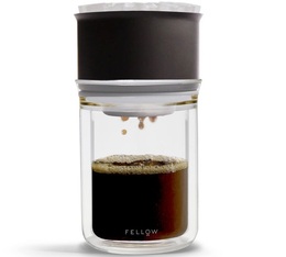 Fellow Stagg flat-bottomed pour-over dripper + double-wall glass