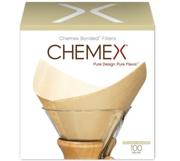 Chemex filters (for 6, 8 & 10 cups) - 100 square natural filters