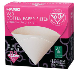 Filtres pour V60 Dripper 1/4 Tasses x100 - Hario