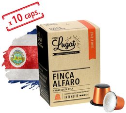Cafés Lugat Finca Alfaro x10 capsules compatibles Nespresso 