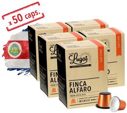 Cafés Lugat Finca Alfaro 10 Capsules compatibles Nespresso x 5