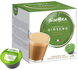 16 Capsules compatibles Nescafe® Dolce Gusto® espresso caffè al ginseng - GIMOKA 