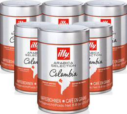 Illy MonoArabica Colombia Coffee Beans - 6 x 250g