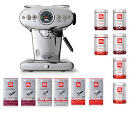 Offre exceptionnelle : pour l'achat d'une Machine expresso  ILLY X1 Anniversary ESE & Ground Inox, 12 cafés ILLY offerts