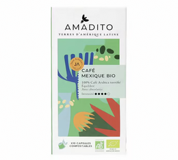 10 capsules compatibles Nespresso® Mexique Bio - AMADITO