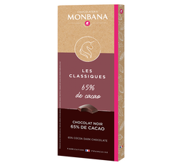 Tablette chocolat noir 65% cacao 80g - Monbana