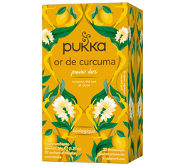 Infusion et thé vert Or De Curcuma bio - 20 sachets - Pukka