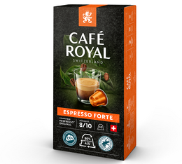 capsules compatibles nespresso cafe royal espresso forte x10